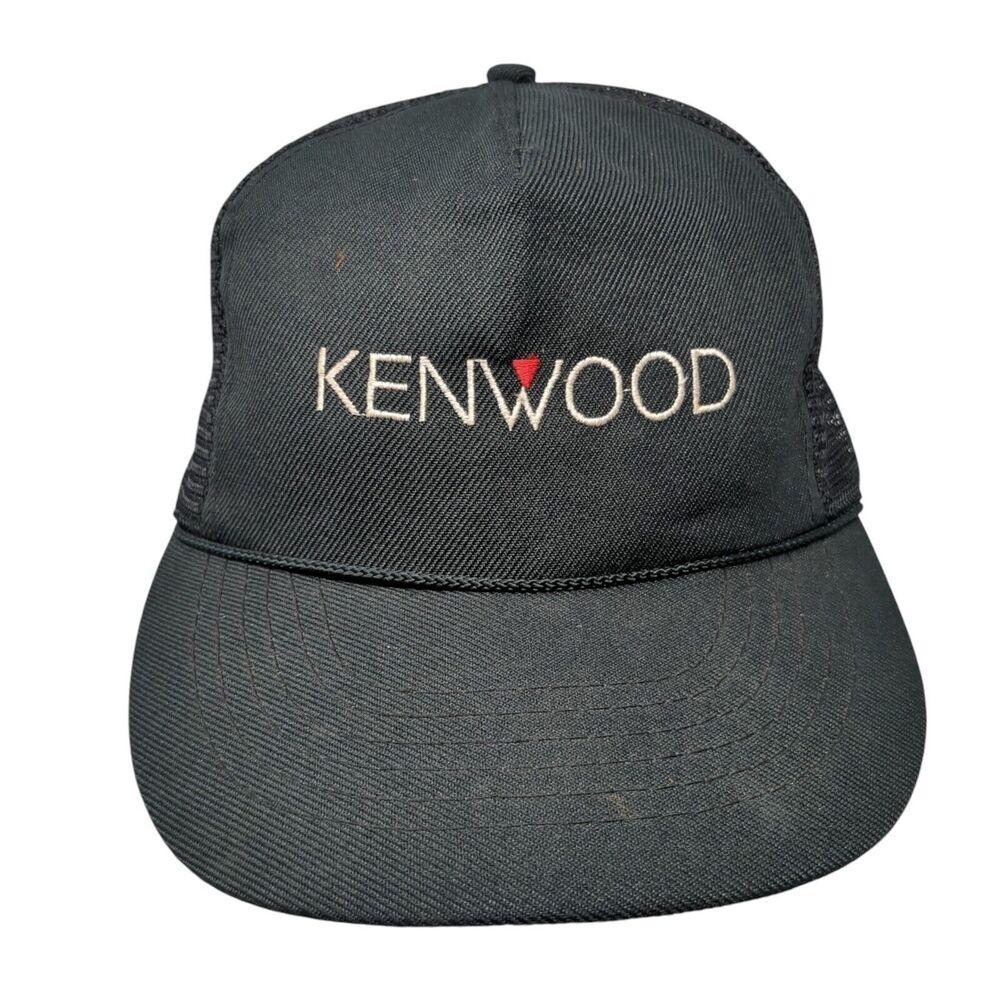 Kenwood Snapback Trucker Hat Black OS Adjustable Embroidered Mesh Back Otto